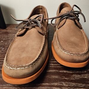 Canary Men’s Leather Boat Shoes Tan Size 11